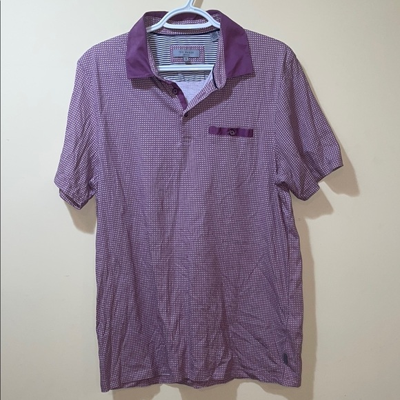 Men's Ted Baker Raket Slim Fit Pique Pocket Polo Shirt UK Size 5 - Picture 1 of 8